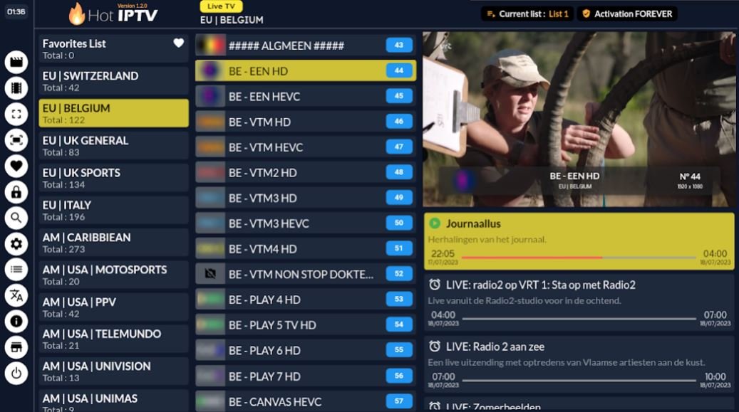 Interface Hot Player compatible OTT Premium
