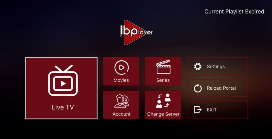 Interface Ibo Player Pro compatible OTT Premium