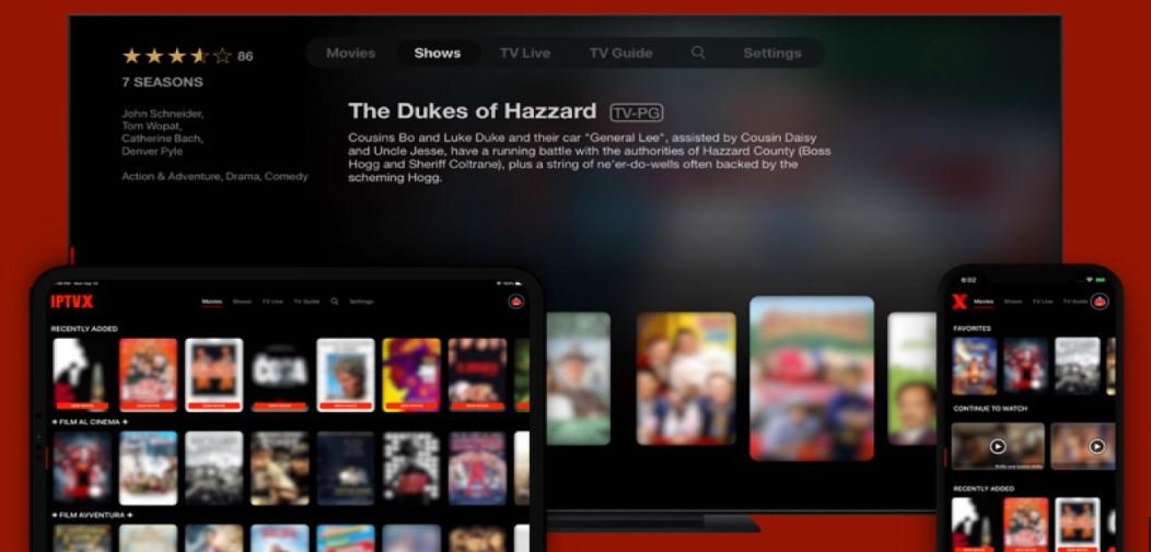 Interface IPTVX compatible OTT Premium