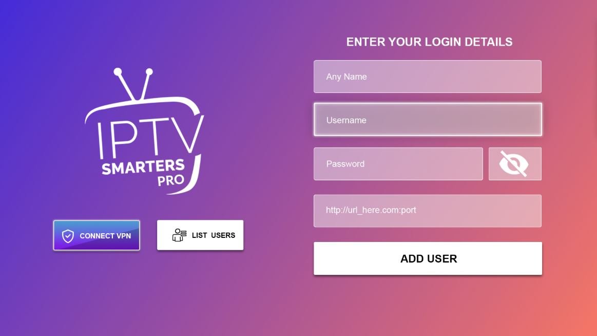 Connexion IPTV Smarters Pro via Xtream Codes API — OTT Premium
